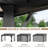 10 ft. W x 12 ft. D Wall-mounted Galvanized Steel Hardtop Gazebo, Heavy-duty Aluminum Frame Patio Gazebo with Netting & Curtains-113606727