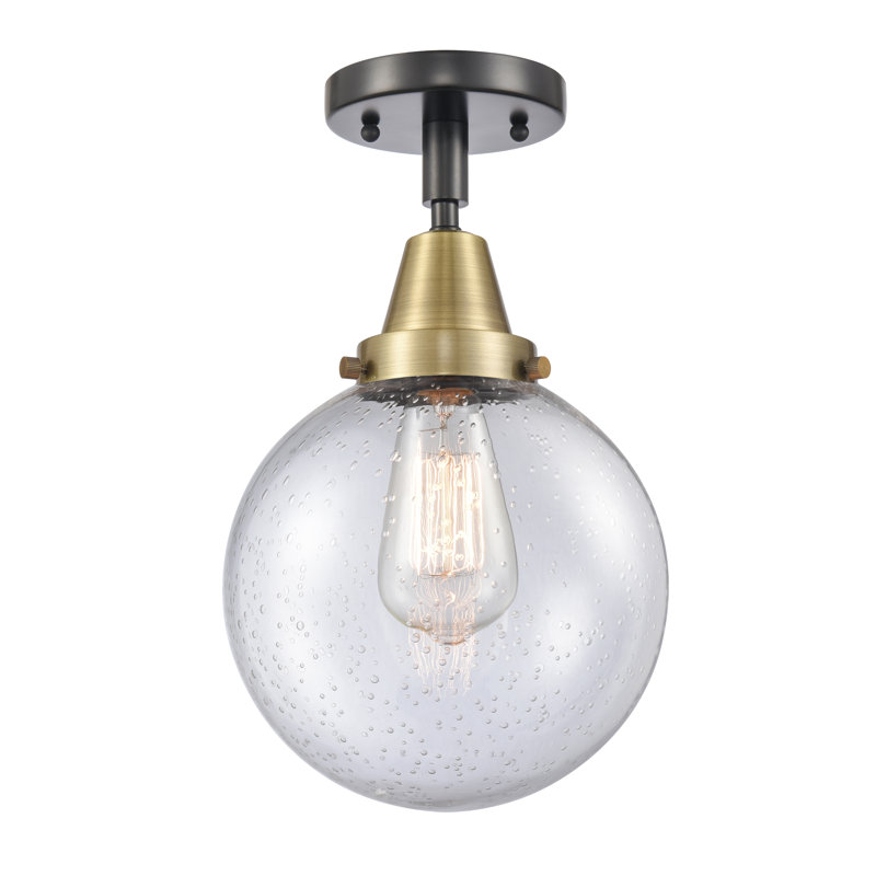 Plafonnier encastré en verre Alfonsa, Ampoule non incluse, Oui, Laiton antique noir