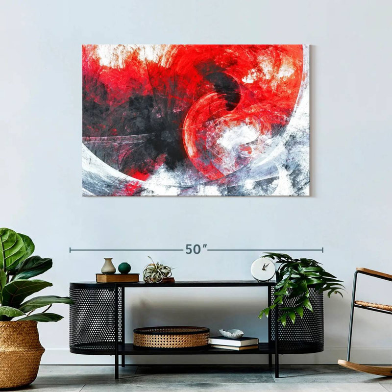 Avery Red Whirlpool Abstract, 30" H x 45" W