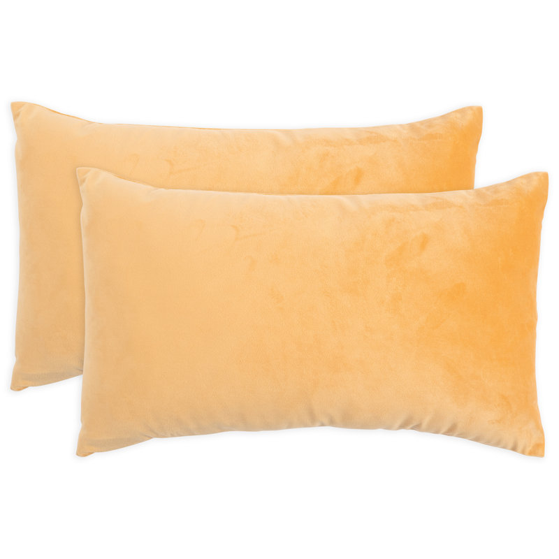 Housse de coussin rectangulaire en velours, Doré