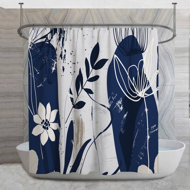 Rideau de douche Floral, H 93 po x l 70 po