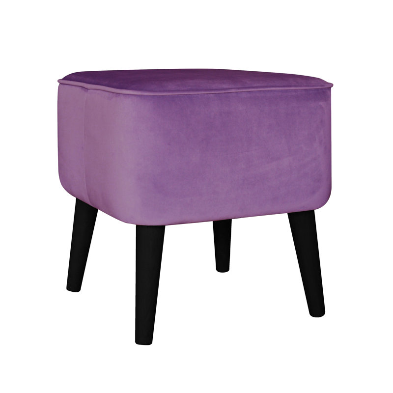 40cm Wide Square Solid Colour Standard Ottoman, Violet