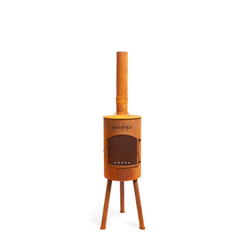 Triangle Steel Chimenea, Orange