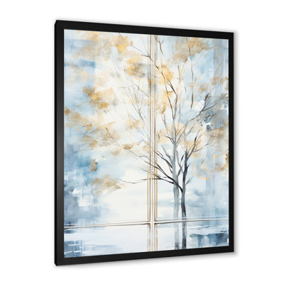 White Forest Window View - Farmhouse Windows Wall Art