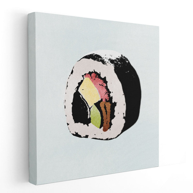 Style de sushi I - reproduction d'art sur toile, H 16 po x l 16 po