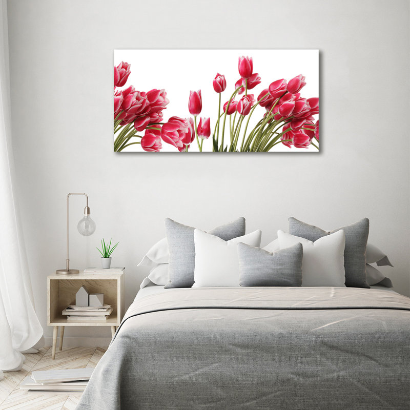 Red Tulips - Wrapped Canvas Print