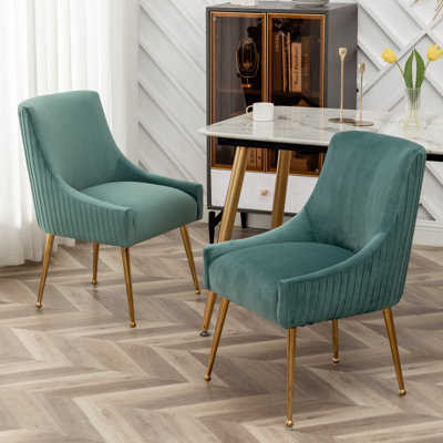 Beuthel 50cm H Tufted Velvet Upholstered Side Chair