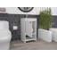 Meuble-lavabo avec lavabo, porte de rangement et tablette ouverte Bruto-67810164