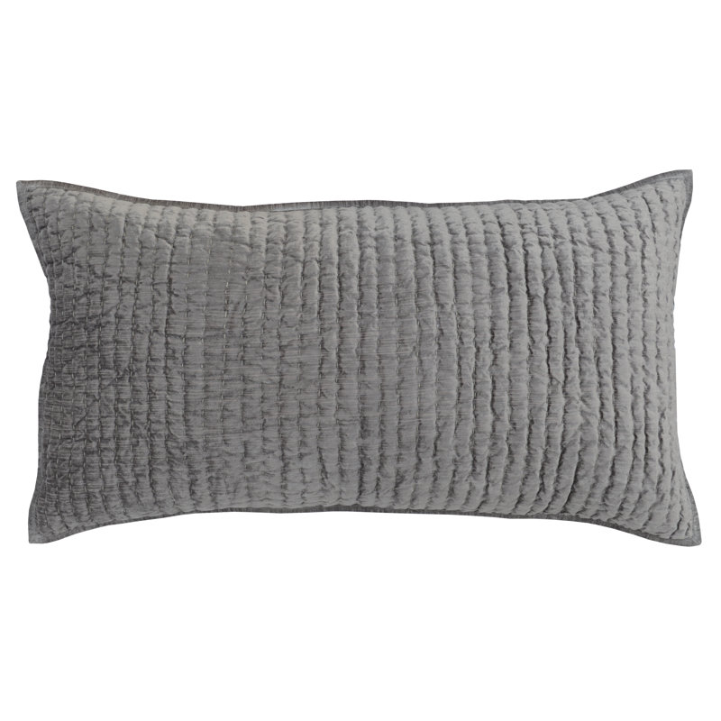 Lucio Polyester Sham, King, Gray