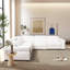 Canapé modulaire inclinable Yohan - Boucle blanche