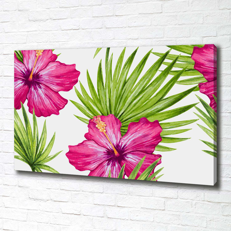 Hawaiian Flowers - No Frame Print on Canvas