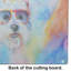 Westie Hippie Dawg Glass Cutting Board Large