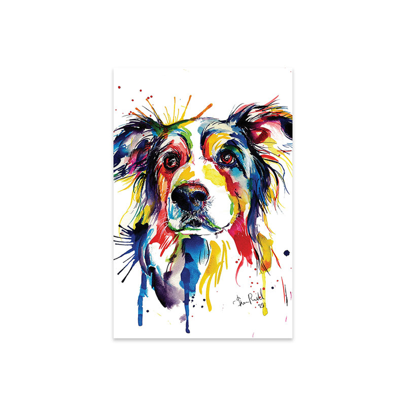 Border collie par Weekday Best - impression sans cadre, H 24 po x l 16 po x P 0,25 po