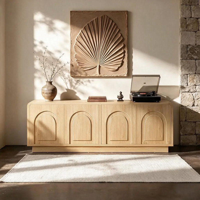 Meuble télé 63 po Adlai, Natural Wood