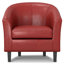Fauteuil de baignoire contemporain en cuir végétalien avec accoudoirs hauts et coussin amovible Austin-1264954875