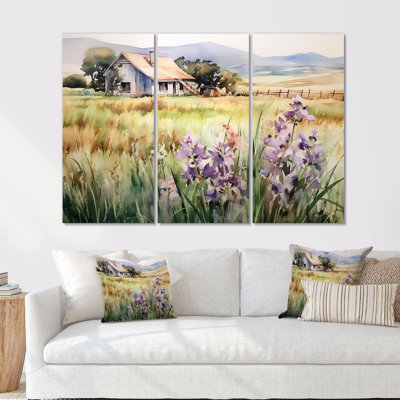 Ensemble de décoration murale Lavender Countryside Meadows - Orchidées