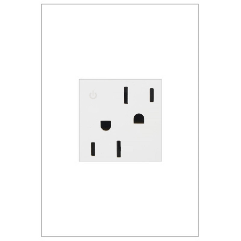Prise de courant double standard inviolable Adorne® 15-Amp, Blanc