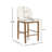 Kestrel 25.25'' Seat Height Modern Rubberwood Counter Stool with Upholstered Seat, Curved Back & Footrest-135743933