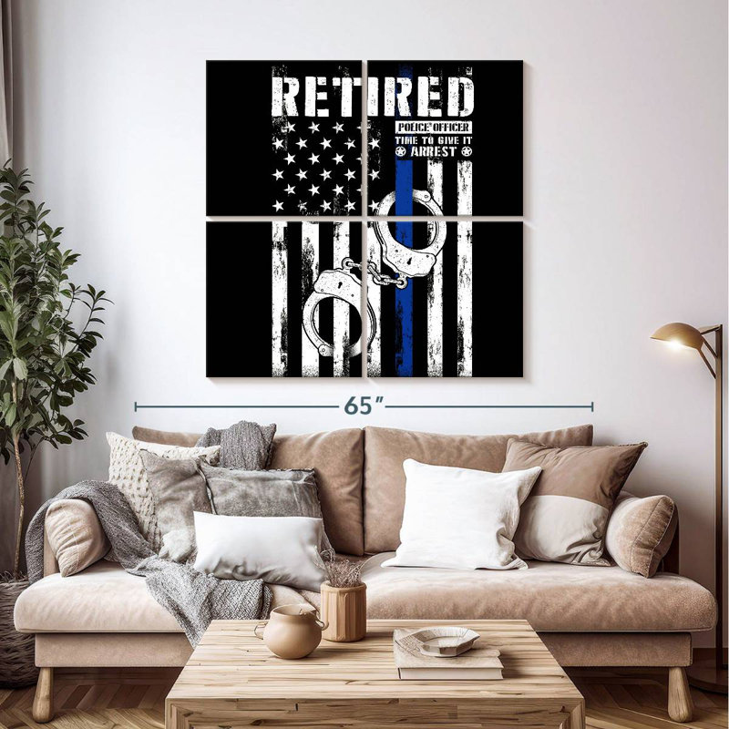 Retired Police US Flag