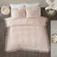 Ensemble de couvre-lit double / grand lit en chenille touffetée 100% coton Laetitia Blush-1781358863-1781358861