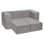 Boneless Modular Kids Play Couch 4Pcs DIY Creative Child Sectional Sofa Dark Grey
