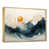 Toile avec cadre flottant or