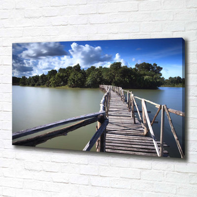 Wooden Bridge - No Frame Print on Glass