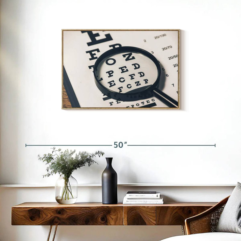 Tableau de vision, Cadre flottant en bois naturel, 31 po x 21 po