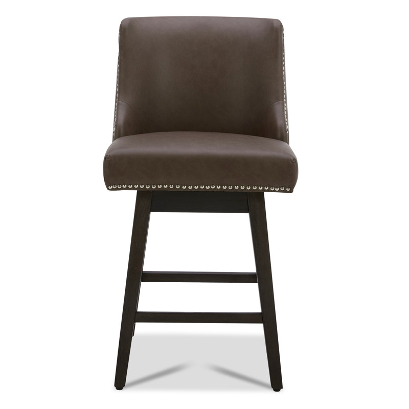 Tabouret de comptoir pivotant 26 po Shurma, Chocolat