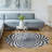 Kehr 3D Portal Novelty Black White Printed Distressed Machine Washable Area Rug-70931497