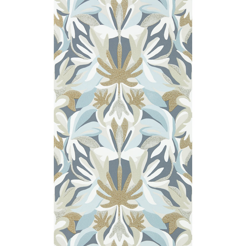 Melora Wallpaper, Hempseed/Exhale/Gold
