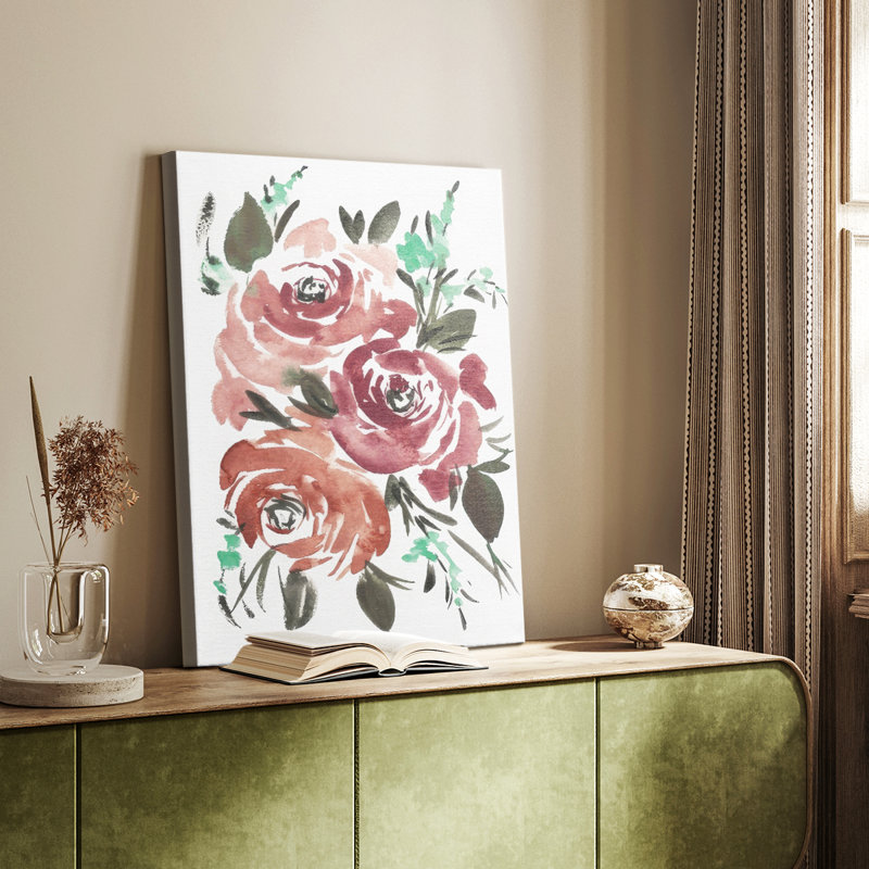 Jolies roses I - galerie Cavas sur mesure, H 60 po x l 40 po
