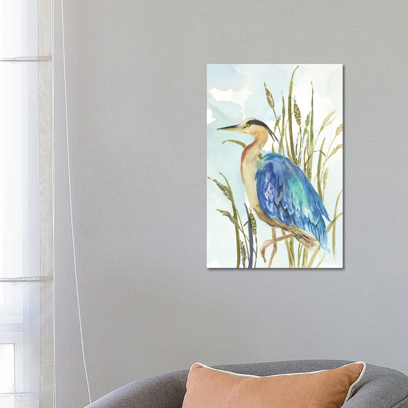 Little Blue Heron by Aimee Wilson - Painting on Canvas, Wrapped Canvas, 66.04cm H x 45.72cm W x 1.91cm D