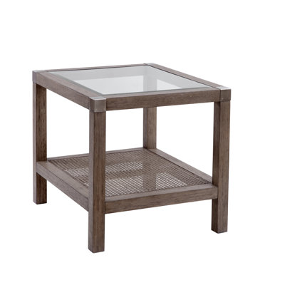 Natash Glass Top End Table