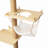 Wall-Mounted Cat Scratching Pad For Small To Large Cat, Indoor Wood Cat Tree With Hammock, Cat Scratcher Perch