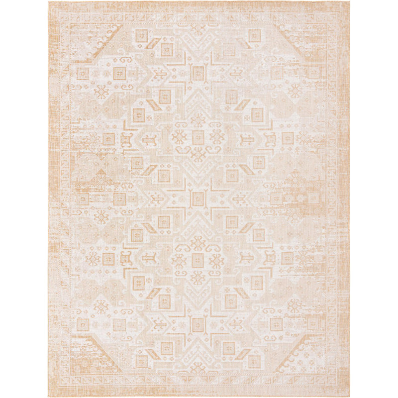 Outdoor Chand Area Rug Ivory Color, Rectangle 10' x 13'