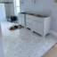 9 in. x 15 in. Honeycomb Honed Marble Tile