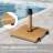39.33 Lb. Free Standing Umbrella Base with Wheels, Teak-1606810845