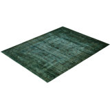 Overdyed One-of-a-Kind 8' 1" X 10' 4" Hand Knotted Area Rug