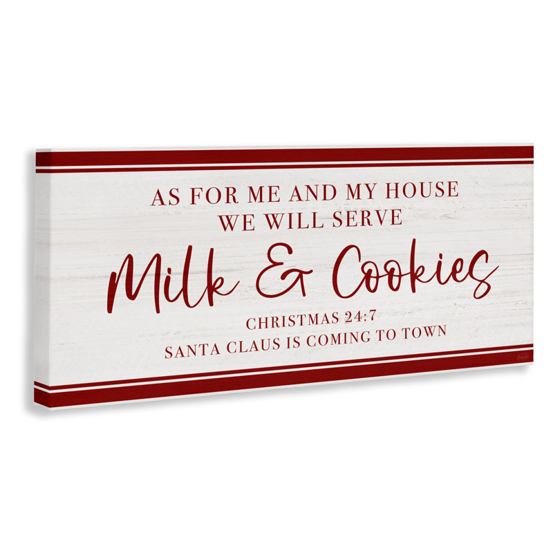 We We Serve Milk & Cookies Canvas, conception de Natalie Carpentieri, H 10 po x l 24 po