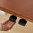 Brown+White Rectangular Solid Wood+Metals End Table-1993137981