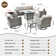 Baili 7 - Person Outdoor Wicker/Rattan Sectional Seating Group with Swivel Chairs, Modern Modular Conversation Set with Cushions