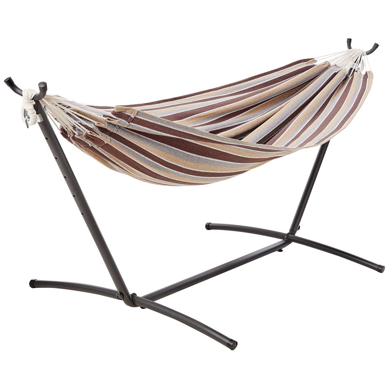 Hamac double avec support en acier compact de 9 pi, capacité de 450 lb