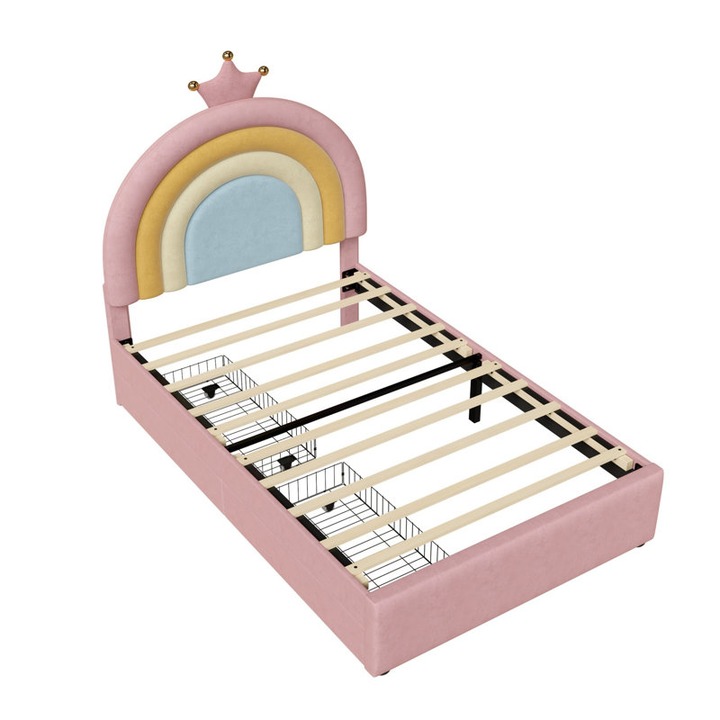 Upholstered Bed with 2 Drawer