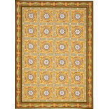 Needlepoint Azm Wool Geometric Area Rug