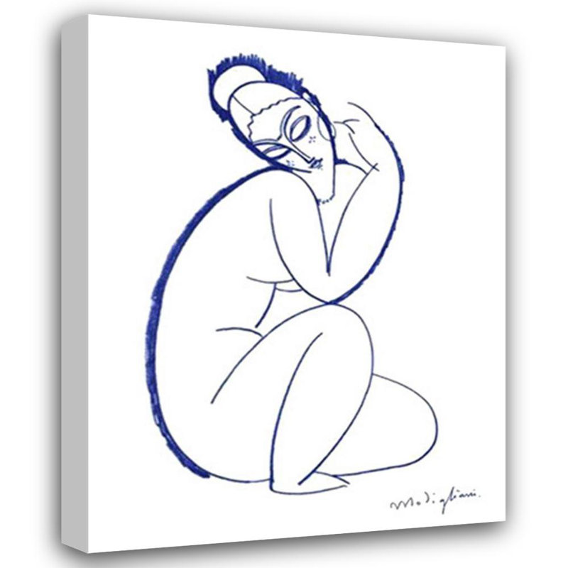 Nude Seated on Left Leg, 24" H x 19" W