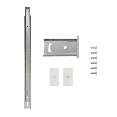 Glissières de tiroir à fixation centrale de 20 po - extension 3/4 capacité 35 lb. Finition cadmium
