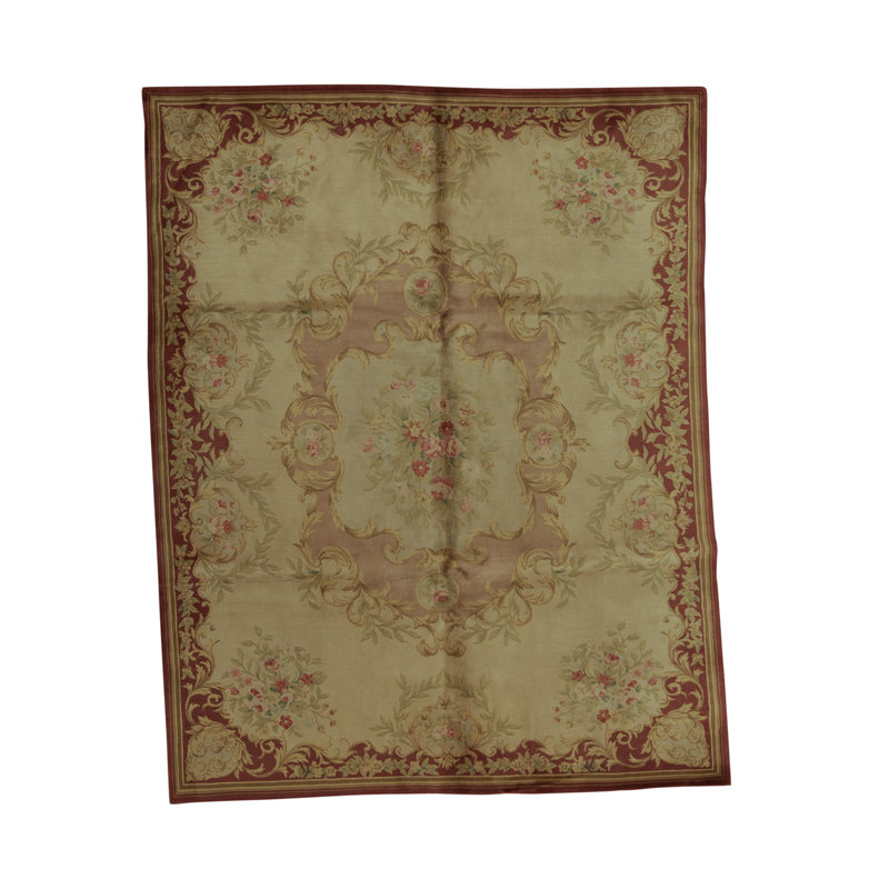 Savonnerie Wool Floral Area Rug