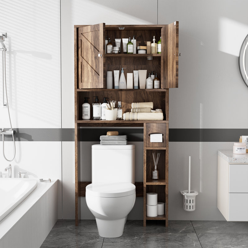 Dayanira Over The Toilet Storage Cabinet for Bathroom, Walnut