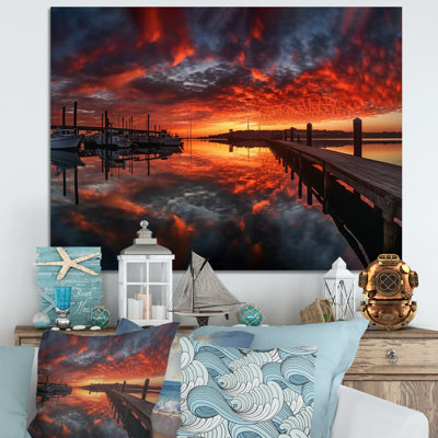 Coucher de soleil sur le port I - impression